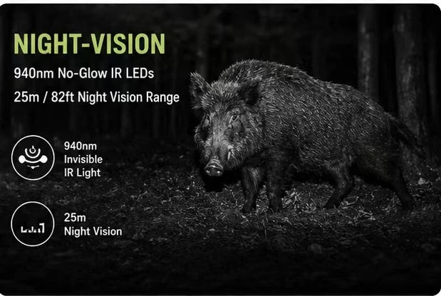 Câmara de Trilha Vigilância Armadilha Fotográfica 4K Ultra HD Suntekcam HC-600A — 50MP, Disparo 0.2s e Visão Noturna Invisível