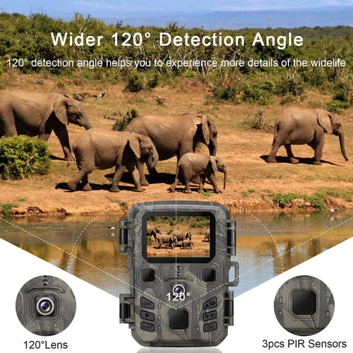 Câmara de trilha  Mini301 — 20MP / 1080P Full HD - observação de Animais -  Vigilância - Visão Noturna -  Armadilha Fotográfica