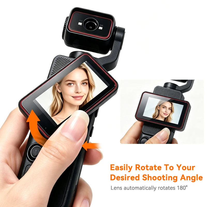 OnePlus 2K Handheld Pocket Action Camera With HD Rotating Screen Image Stabilization Photo Video Recording Wi-Fi Transfer