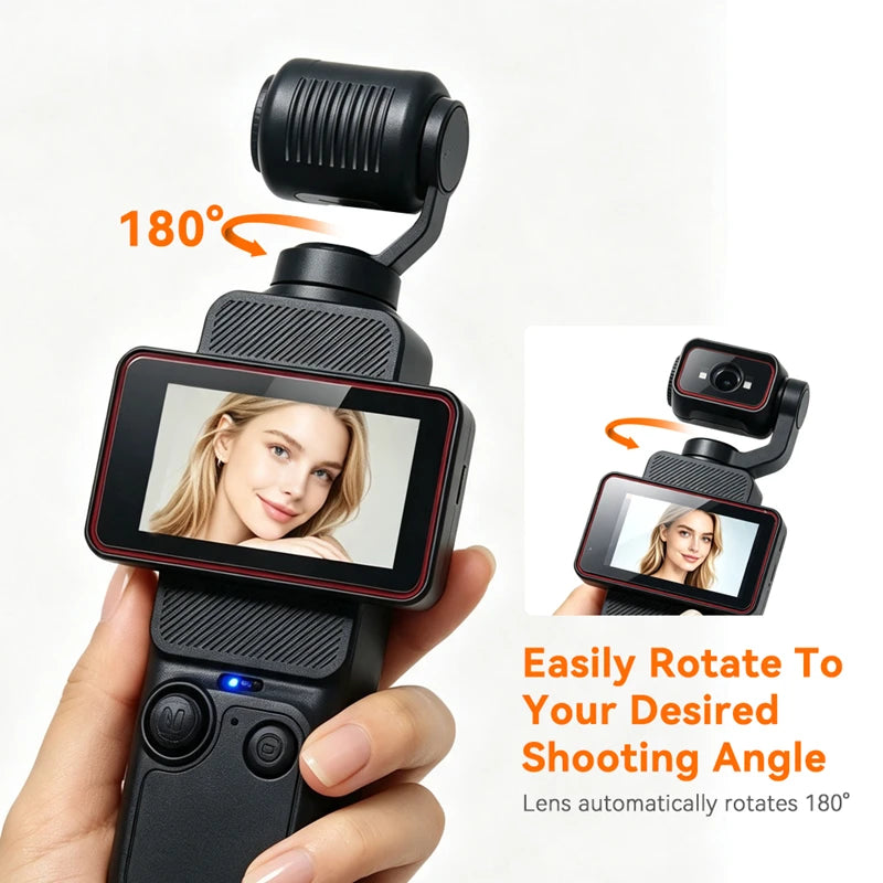 OnePlus 2K Handheld Pocket Action Camera With HD Rotating Screen Image Stabilization Photo Video Recording Wi-Fi Transfer