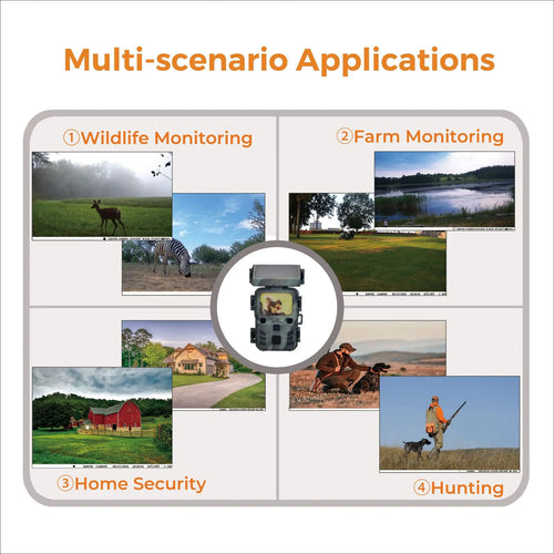 4K Wireless Trail Camera 50MP Night Vision Mini301S for Hunting Outdoor Wildlife Scouting Surveillance Photo Traps